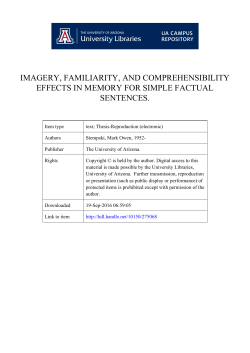 imagery, familiarity, and comprehensibility effects in