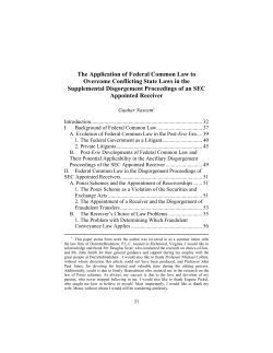 The Application Of Federal Common Law To Overcome Conflicting