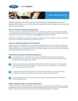 Ford Lease Vehicle Inspection Document