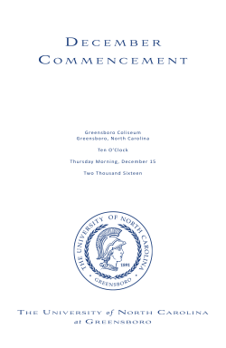 Commencement Program - University Registrar`s Office