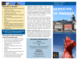 semester in sweden - Gustavus Adolphus College
