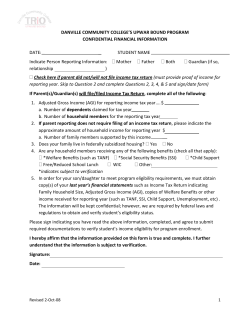 DANVILLE COMMUNITY COLLEGE`S UPWAR BOUND PROGRAM