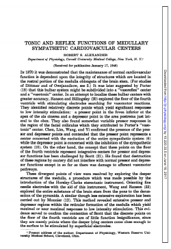 tonic and reflex functions of medullary sympathetic cardiovascular
