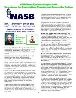August 2016 - Nevada Association of School Boards
