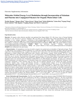 Molecular Orbital Energy Level Modulation through Incorporation of