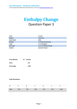 Enthalpy Change - SAVE MY EXAMS!