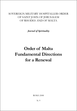 Order of Malta Fundamental Directions for a
