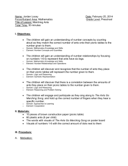 Mathematics Grade Level: Preschool Title of Lesson: March