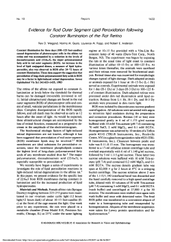 Evidence for rod outer segment lipid peroxidation following