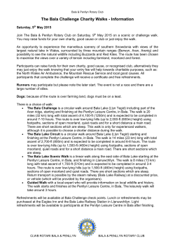 The Bala Challenge - Information