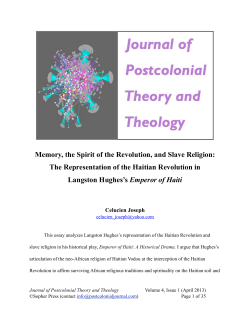 Memory, the Spirit of the Revolution, and Slave Religion