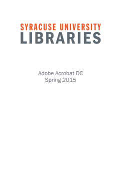 Adobe Acrobat DC Spring 2015