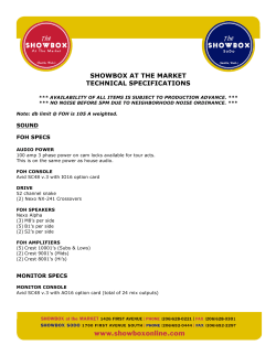 SHOWBOX AT THE MARKET TECH SPECS