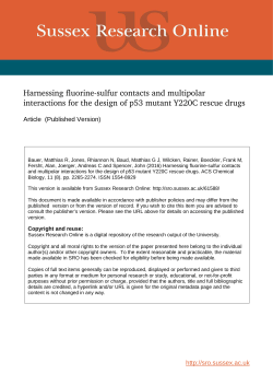Harnessing Fluorine&ndash;Sulfur Contacts and