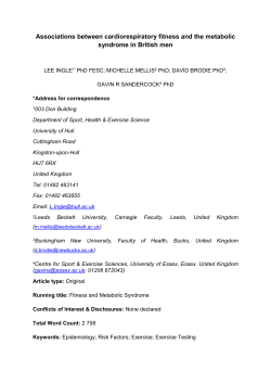 Associations between cardiorespiratory fitness and the metabolic