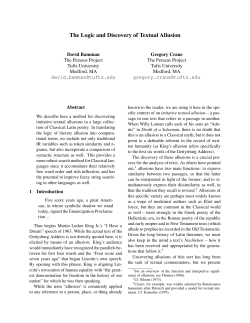 The Logic and Discovery of Textual Allusion