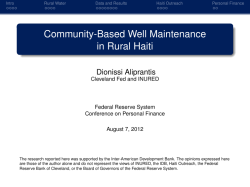 Community-Based Well Maintenance in Rural Haiti