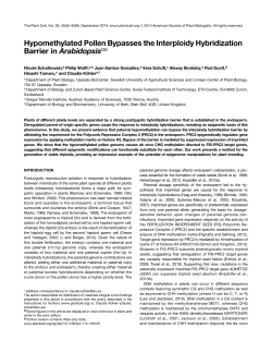 Hypomethylated Pollen Bypasses the Interploidy