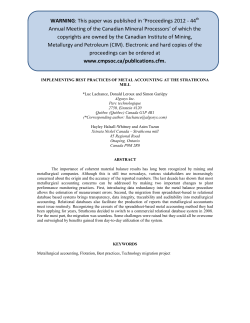 implementing best practices of metal accounting