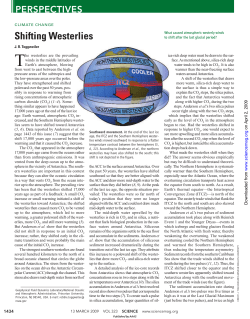 Shifting Westerlies
