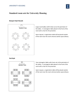 Standard room sets for University Housing