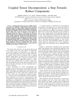 Coupled Tensor Decomposition: a Step Towards Robust Components