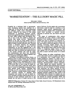 Marketization`-the illusory magic pill