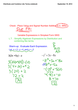 Distribute and Combine Like Terms.notebook