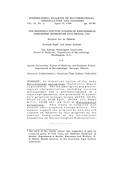 INTERNATIONAL BULLETIN OF BACTERIOLOGICAL