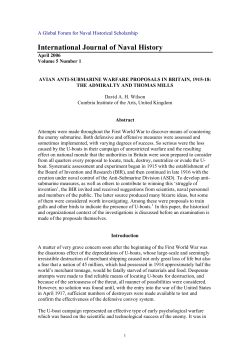Avian Anti-SubmarineWarfare Proposals in Britain, 1915-18