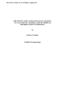 The extent and causes of illegal logging: an analysis of a major