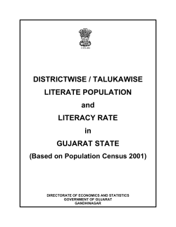 DISTRICTWISE / TALUKAWISE LITERATE POPULATION and