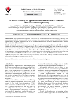 The effect of swimming and type of stroke on bone