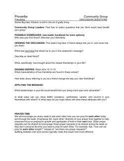 Friendship - South Ridge Church