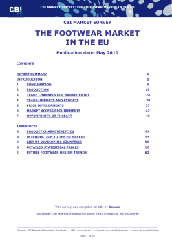 the footwear market in the eu