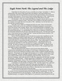 to read the complete history of Eagle Point Park