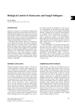 Biological Control of Oomycetes and Fungal Pathogens