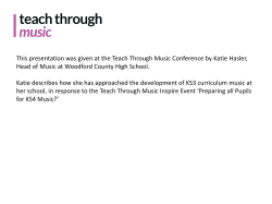 This presentation was given at the Teach Through Music