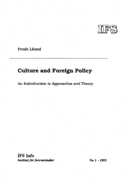 Culture and Foreign Policy