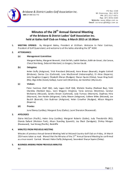 Minutes of the 28 Annual General Meeting