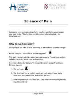 Science of Pain - Hamilton Health Sciences