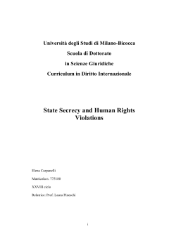 State Secrecy and Human Rights Violations