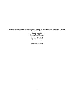 Effects of Fertilizer on Nitrogen Cycling in Residential