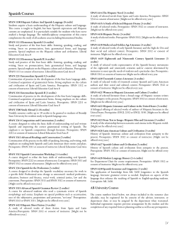 Spanish Courses - Bemidji State University