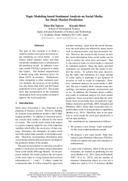 Topic Modeling based Sentiment Analysis on Social Media for Stock