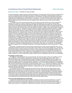 An Evolutionary Theory of Female Physical Attractiveness by