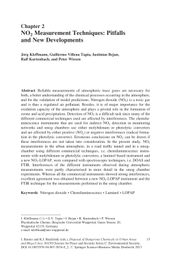 NO2 Measurement Techniques: Pitfalls and New Developments