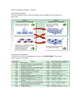 Formal Amendment: Chapter 3, Section 2