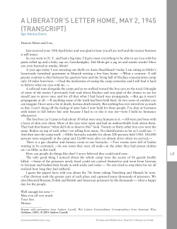 a liberator`s letter home, may 2, 1945 (transcript)