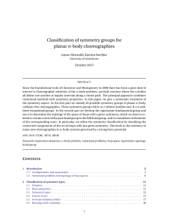 Classification of symmetry groups for planar n